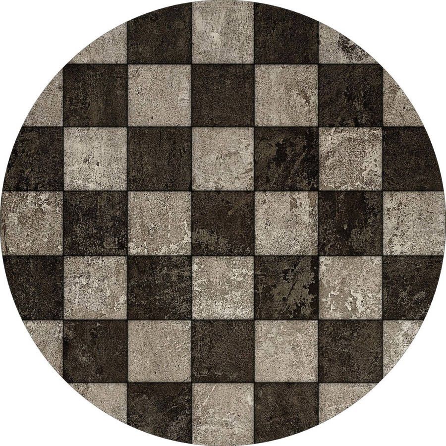 Vloerkledenopvinyl.nl Vloerkleed vinyl rond Misty Grey 150 cm Rond - Foto 2