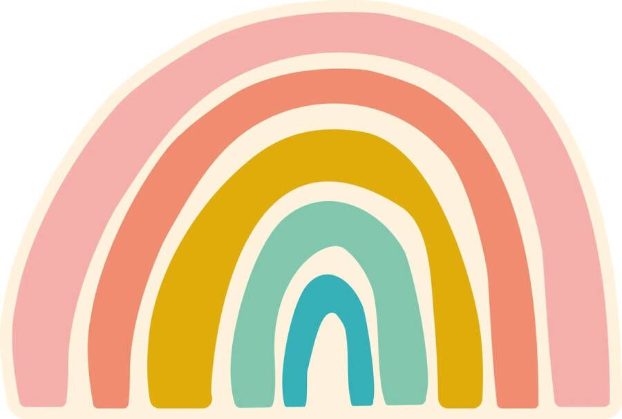 Vloerkledenopvinyl.nl Vloerkleed vinyl rond Rainbow 170 cm