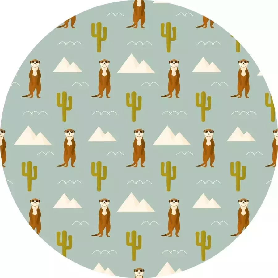 Vloerkledenopvinyl.nl Vloerkleed vinyl rond Timon 195 cm Rond