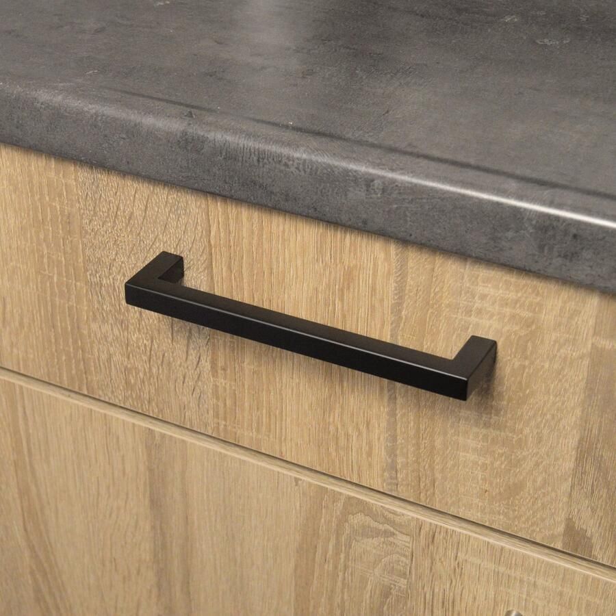 VNSTRA Handgreep Amsterdam Handgreep Zwart 320mm RVS Keukengreep Deurgreep Meubelgreep Zwarte Handgreep Design Greep 320mm Handgreep voor Keukens Deuren en Meubels Moderne Deurgreep Hoge Kwaliteit Strakke Zwarte Meubelgreep