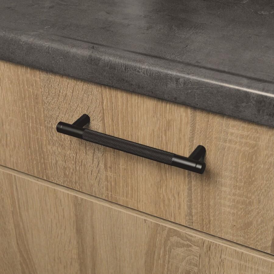 VNSTRA Handgreep Dubai Handgreep Zwart 128mm Moderne Zwarte Greep Strakke Handgreep 128mm voor Deuren en Kasten