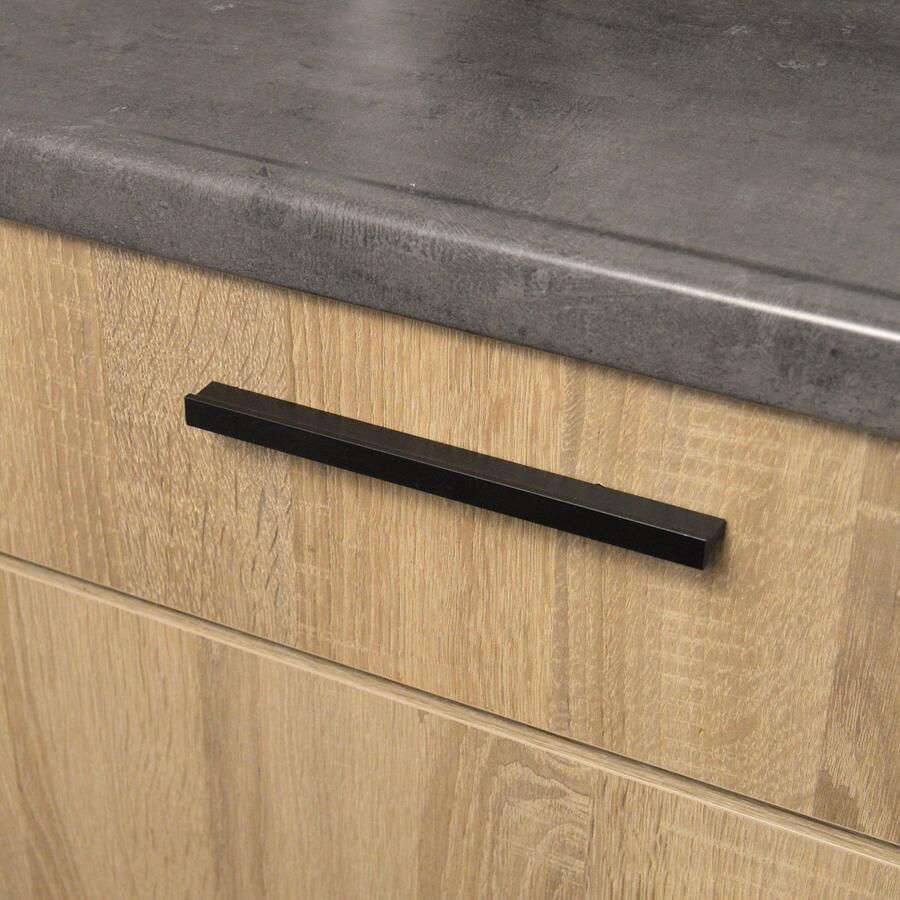 VNSTRA New York Luxe RVS Zwarte Handgreep 96mm Hoogwaardige Keukengreep Deurgreep Meubelgreep Design Greep 96mm Moderne Handgreep Strakke Deurgreep RVS Meubelgreep Premium Kwaliteit Handgreep voor Keuken Kast Deur