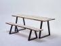 Vntr Set trapezium tafelpoten meubelpoten (2 stuks)Metal (blanke lak))71 cm x 40-70 cm - Thumbnail 2