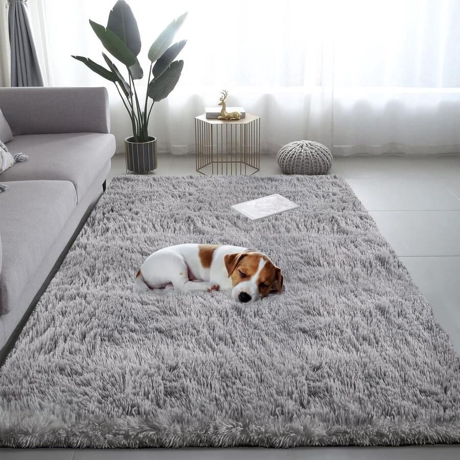 VOFUSHON Zacht en veilig pluche tapijt hypoallergeen 1 stuk polyester