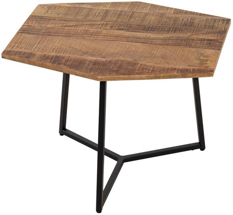 Voglrieder kreatives Wohnen Salontafel Bijzettafel mangohout met metalen frame L56cm B48cm H40cm