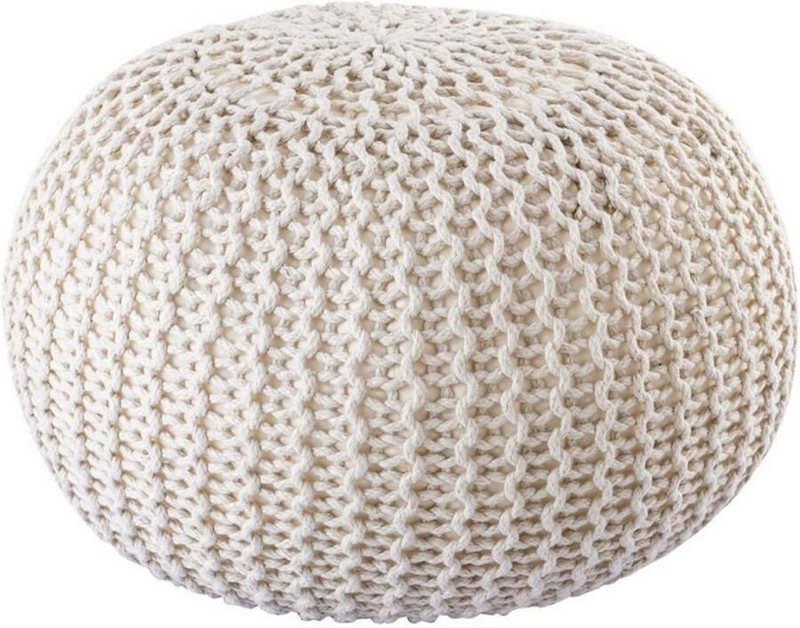 Voglrieder Buitenpoef – Ø 45 cm x H 30 cm beige Waterdicht & Lichtgewicht