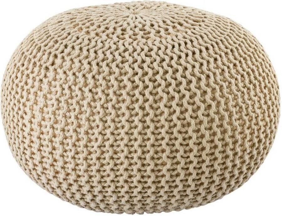Voglrieder Buitenpoef – Ø 45 cm x H 30 cm crème Waterdicht & Lichtgewicht