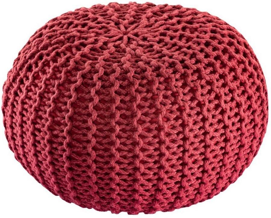 Voglrieder Buitenpoef – Ø 45 cm x H 30 cm robijnrood Waterdicht & Lichtgewicht