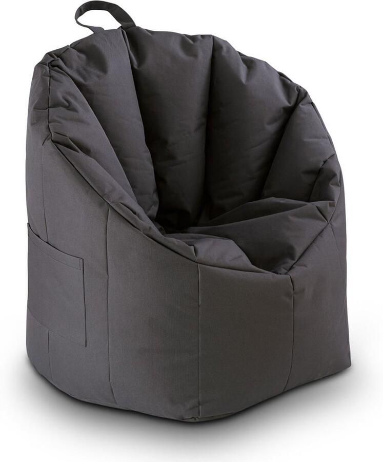 Voglrieder Waterdichte Loungefauteuil voor Binnen & Buiten – Grijs basalt – Ø 60 cm Hoogte 75 cm Nylon