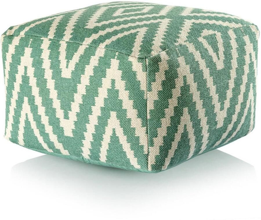 Voglrieder Zitpoef voetenbank – MUNT – handgeweven |uniek design