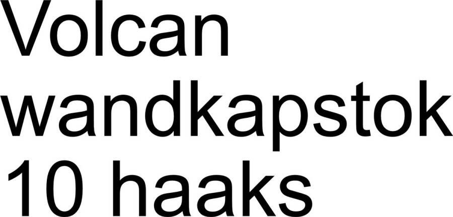 Volcan Wandkapstok 20 Haken Muur Kapstok Hangend met 3M Tape Industrieel Zwart RVS - Foto 2