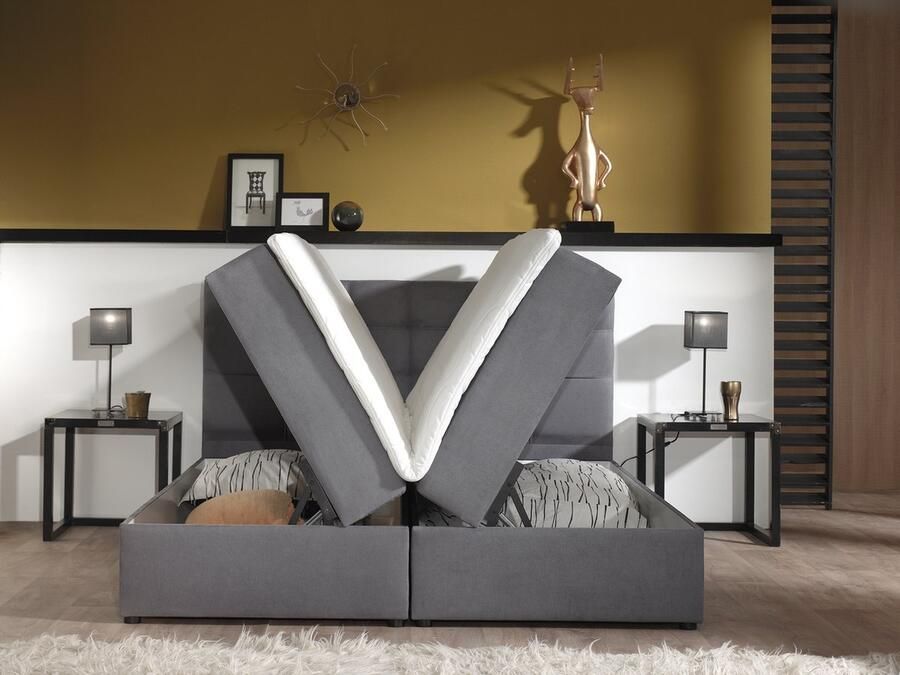 Boxspring Atelier Complete Opbergboxspring 140x200 cm Inclusief pocketvering matrassen Model Storage Tweepersoons bed met opbergruimte - Foto 2