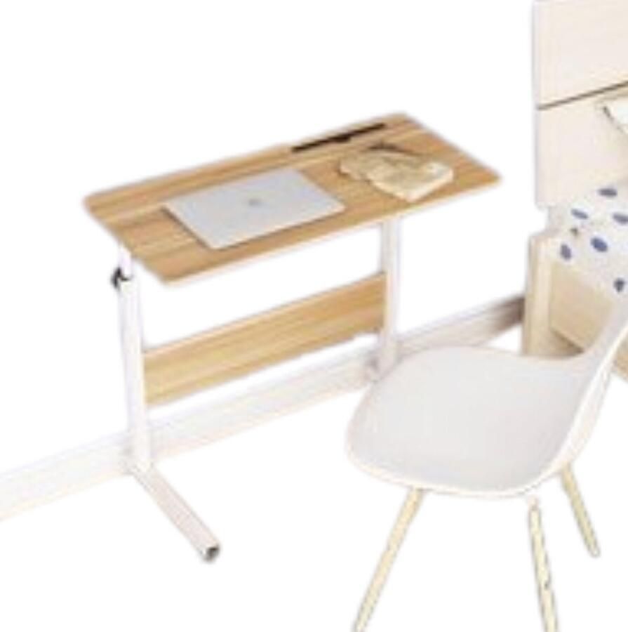 VORLOU Laptoptafel Eikenhout met telefoonhouder 80x40cm