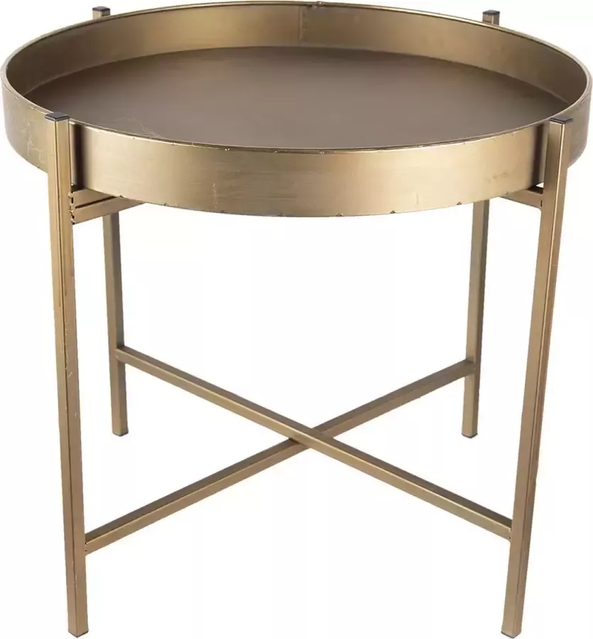 Vtw Living Bijzettafel Sidetable Goud 40 cm hoog