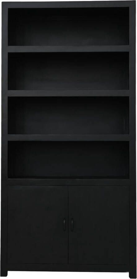 Vtw Living Luxe Kast Boekenkast Kast Kasten Kledingkast Wandkast Opbergkast Zwart 215 cm hoog