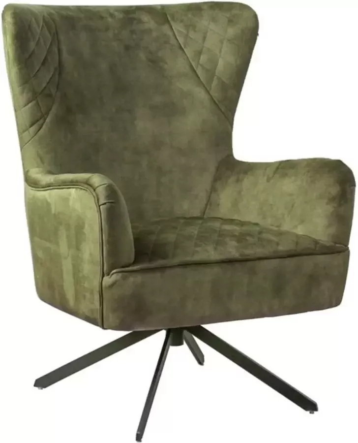 Vtw Living Draaifauteuil Fauteuil Draaistoel Groen 75 cm