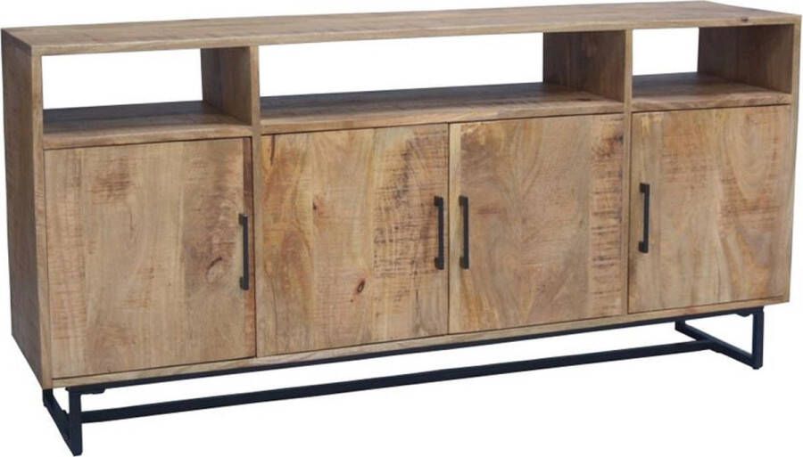 Vtw Living Dressoir Kast Van Mangohout Industriële Kast Industrieel Dressoir Opbergkast 165 cm