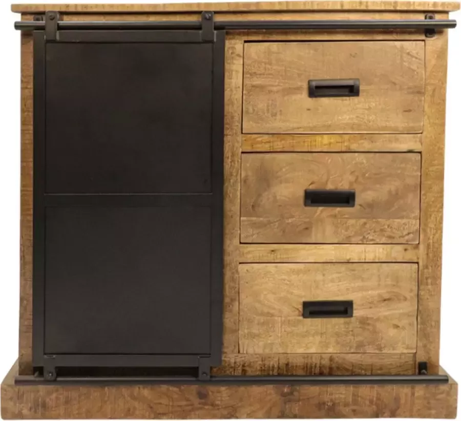 Vtw Living Dressoir Sideboard Kast Kasten Mangohout Opbergkasten met Deuren Opbergkast Industrieel 95 cm breed