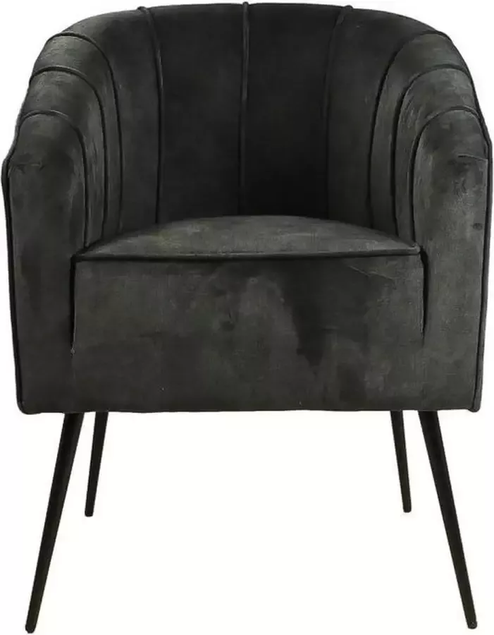 Vtw Living Eetkamerstoel Stoel Eetkamer Stoelen Eettafel Grijs Fluweel 60 cm breed