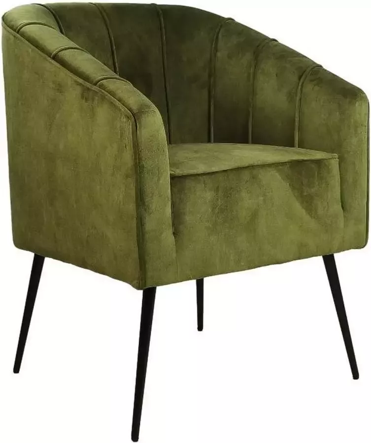 Vtw Living Eetkamerstoel Stoel Eetkamer Stoelen Eettafel Groen Fluweel 60 cm breed