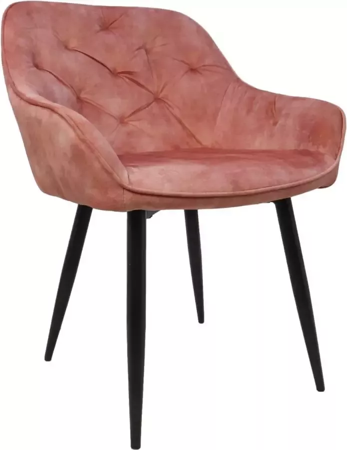 Vtw Living Eetkamerstoel Stoel Kuipstoel Stoel Eetkamer Roze 56 cm breed