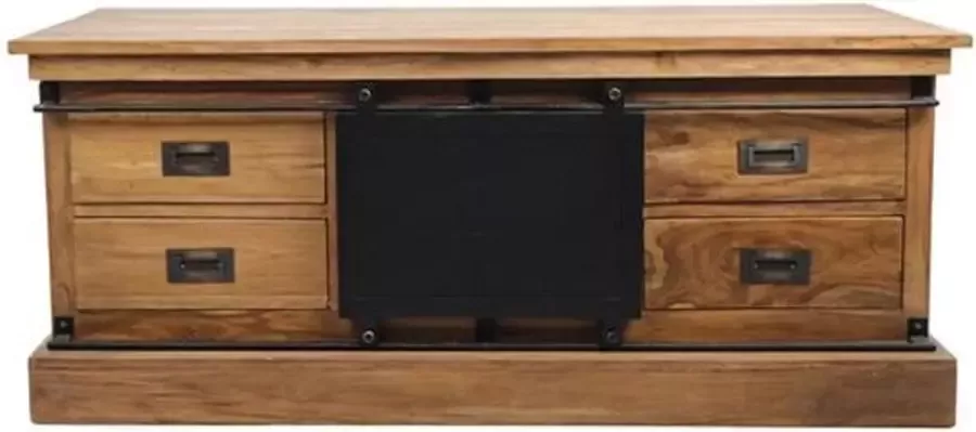 Vtw Living Industrieel TV meubel van Teakhout Industrieel TV kast Televisie kast TV cabinet Industriële Televisie kast Teakhout Landelijk Industriële kast Dressoir Vakkenkast 130 cm breed