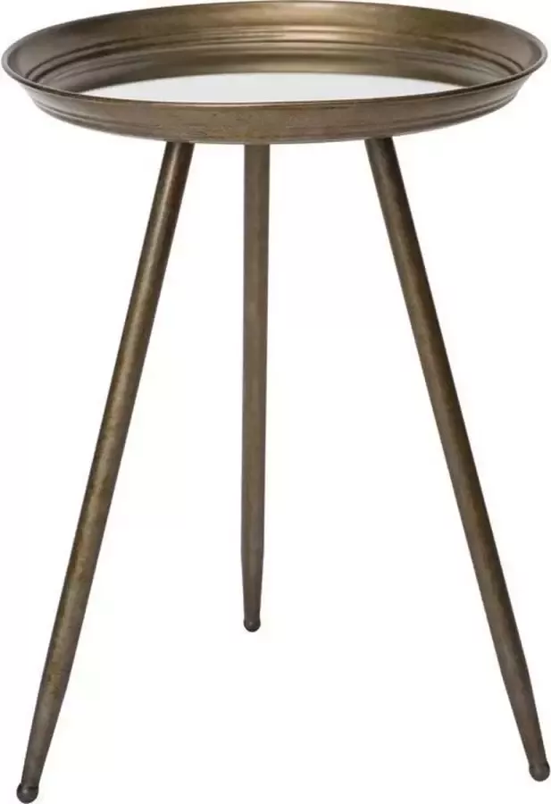 Vtw Living Industriële Bijzettafel Goud Coffee Table Bijzettafel Tafeltje Sfeer Industrieel Landelijk Tafel Landelijke bijzettafel Metaal goud 41 cm breed