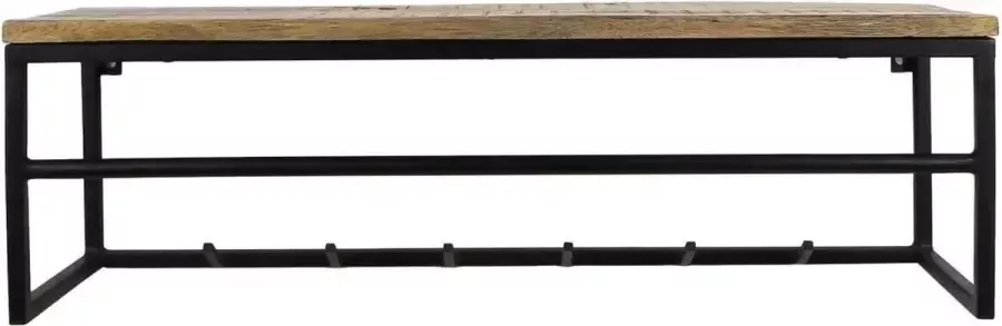Vtw Living Kapstok van Mangohout Wandkapstok Kapstok Wandkapstok Industriële Kapstok 80 cm breed