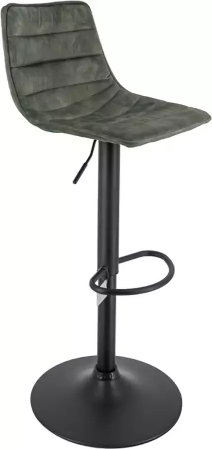 Vtw Living Luxe Barkruk Barkrukken met Rugleuning Barkrukken Barkruk Industrieel Groen Suède 57 cm hoog