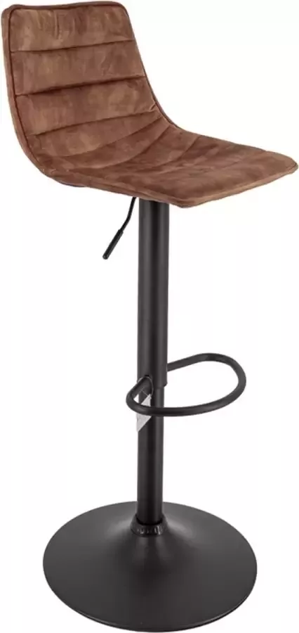 Vtw Living Luxe Barkruk Barkrukken met Rugleuning Barkrukken Barkruk Industrieel Oranje Suède 57 cm hoog