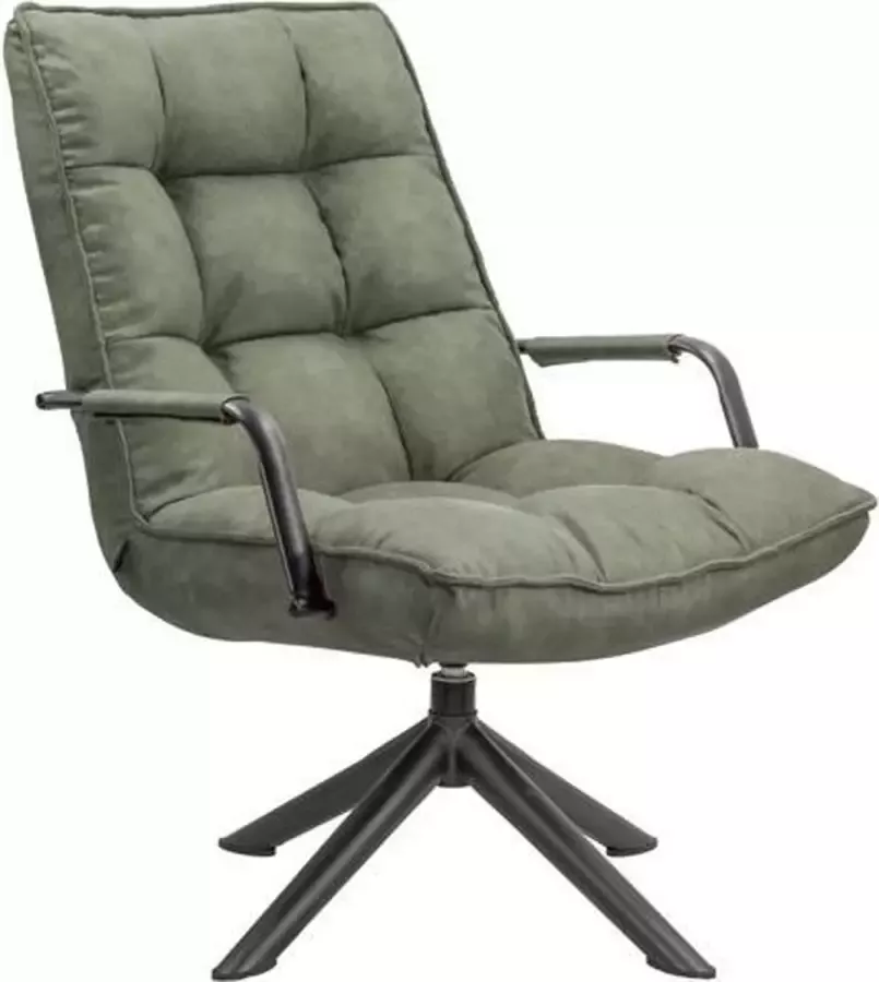 Vtw Living Draaifauteuil met Armleuning Fauteuil Fauteuils Draaistoel Stof Groen 72 x 80 x 88 cm - Foto 2