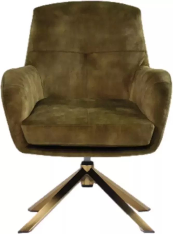 Vtw Living Draaifauteuil Fauteuil Luxe Fauteuil Draaistoel Loungestoel Stoel Design Stoel Relaxstoel Groen 75 cm