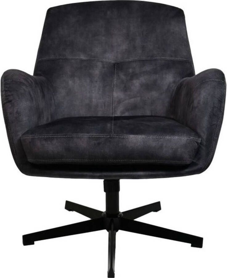 Vtw Living Draaifauteuil Fauteuil Luxe Fauteuil Draaistoel Loungestoel Stoel Design Stoel Relaxstoel Grijs 75 cm