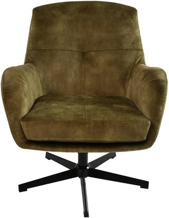 Vtw Living Draaifauteuil Fauteuil Luxe Fauteuil Draaistoel Loungestoel Stoel Design Stoel Relaxstoel Groen 75 cm