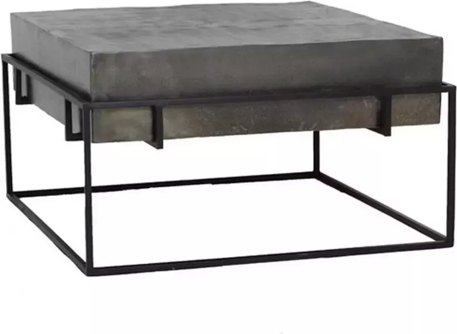 Vtw Living Salontafel Industrieel Salontafel Zwart Salontafels Salontafel Hout Salontafel Vierkant 64 cm