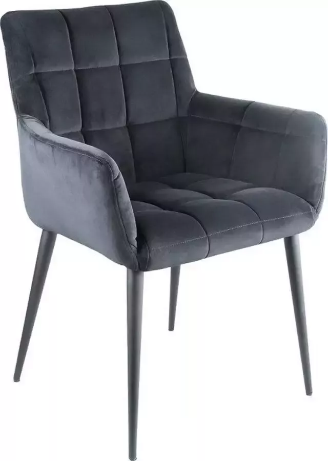Vtw Living Sfeervolle luxe stoel Woonkamer Comfort Comfortabel Industrieel Luxe Design Comfortabele stoel Fluweel Zwart