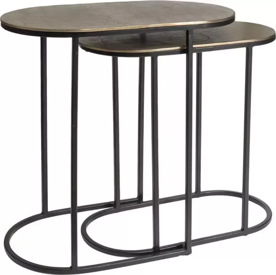 Vtw Living Sidetable Haltafel Sidetable Zwart Sidetable Industrieel Sidetables Bijzettafel Sidetable Hout 57 cm