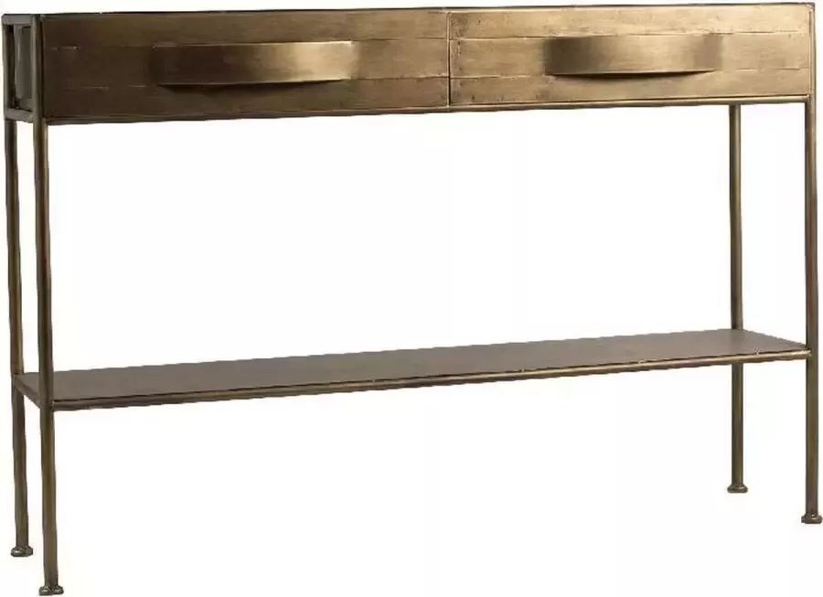 Vtw Living Luxe Sidetable Wandtafel Sidetables Tafel Industrieel Metaal Goud 120 cm