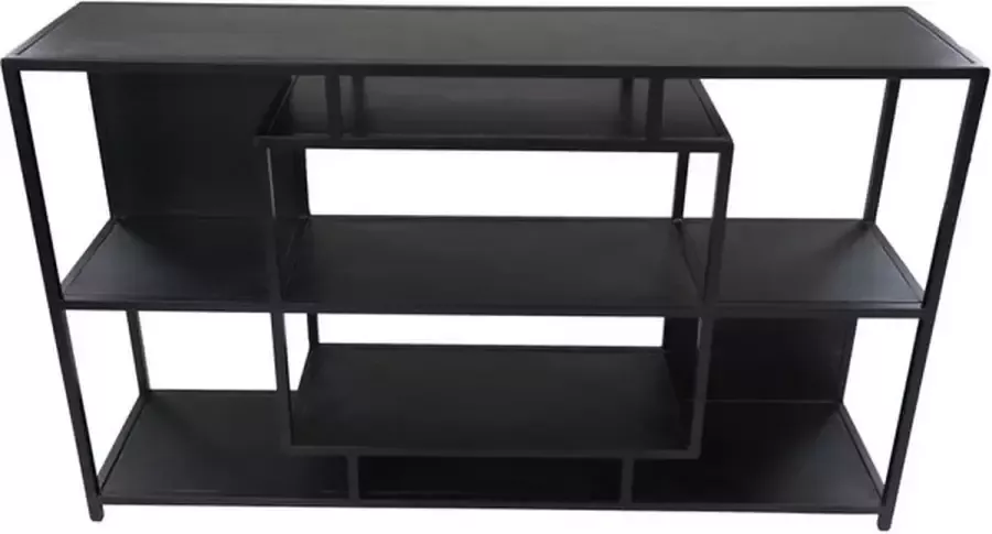 Vtw Living Sidetable Industriële Kast Dressoir Vakkenkast Industrieel Zwart 150 cm breed