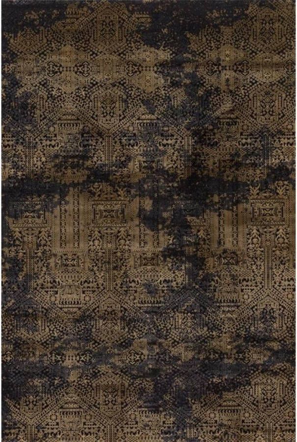 Vtw Living Vloerkleed Industrieel vloerkleed Retro vloerkleed Vintage vloerkleed Vintage Tapijt Kleed Rood bruin 230 cm