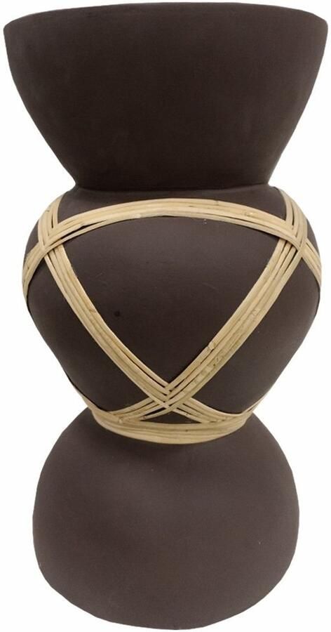 Vtw Living Bijzettafel H50 x Ø 28 cm – Terracotta bruin Bijzettafeltje Bijzettafels