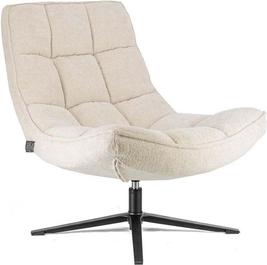 Vtw Living Draaifauteuil Beige Fauteuil Fauteuils Off-white Bouclé Stof 70 x 80 x 83 cm