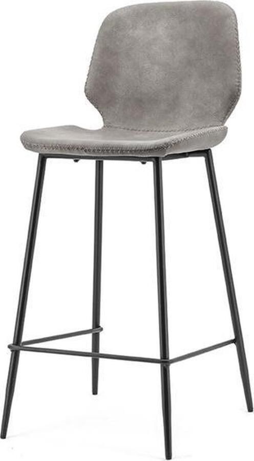 Vtw Living Industriële barkruk Industrieel Barstoel Stoel Kruk Sfeer Trendy Bar Chair Grijs 94 cm hoog