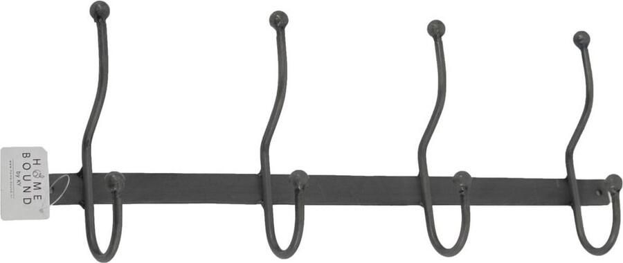 Vtw Living Kapstok van Metaal Wandkapstok Kapstokje Zwart 43 x 15x 6 cm