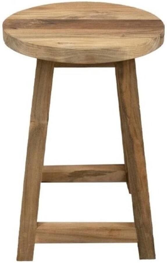 Vtw Living Kruk van Hout Teakhout Krukje 33 x 33 x 46 cm
