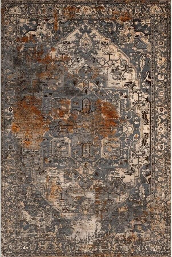 Vtw Living Retro Vloerkleed 230 x 160 cm Vintage Vloerkleed Karpet Tapijt Kleed Bruin