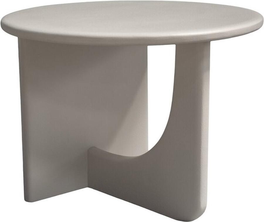 Vtw Living Salontafel Organisch Salontafel Rond Salontafels Hout Creme 45 x 45 x 55 cm