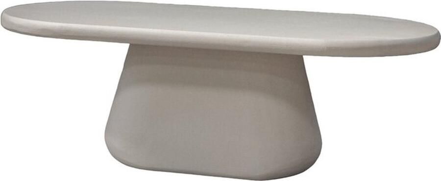 Vtw Living Salontafel Ovaal Ovale Salontafel Salontafels Hout Creme 120 x 60 x 40 cm