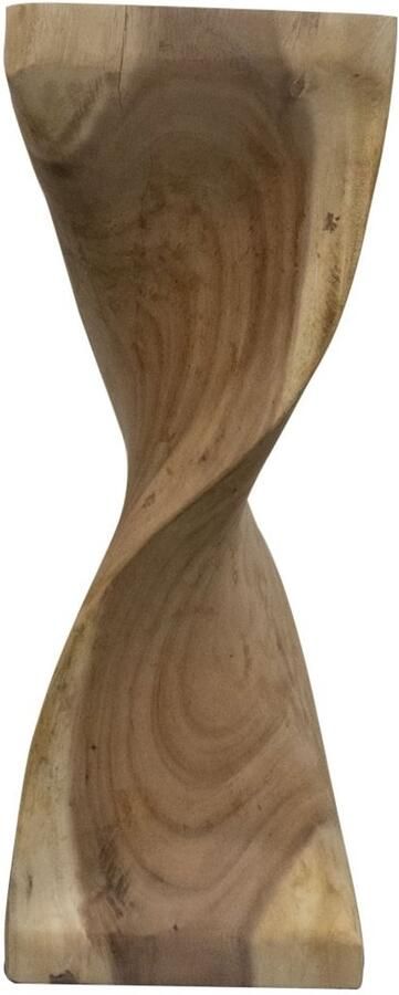 Vtw Living Suarhouten Kruk Krukje Bruin Massief Teakhout Teak Houten Kruk Plantenstandaard 30 x 30 x 80 cm