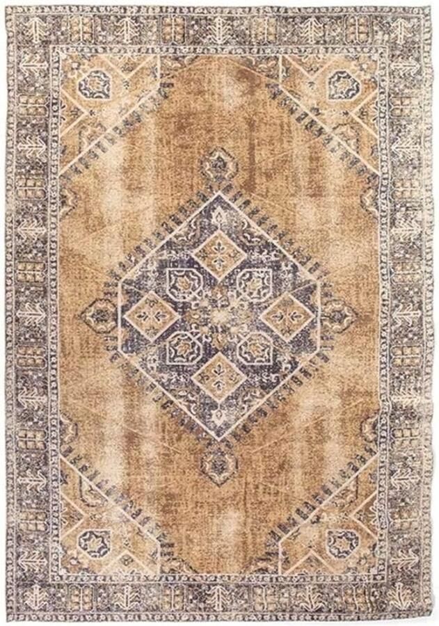 Vtw Living Vloerkleed 200 x 300 cm Vloerkleden Karpet Tapijten Tapijt Laagpolig Geel Oker